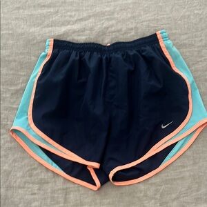 Nike Women's Navy and Teal Running Shorts